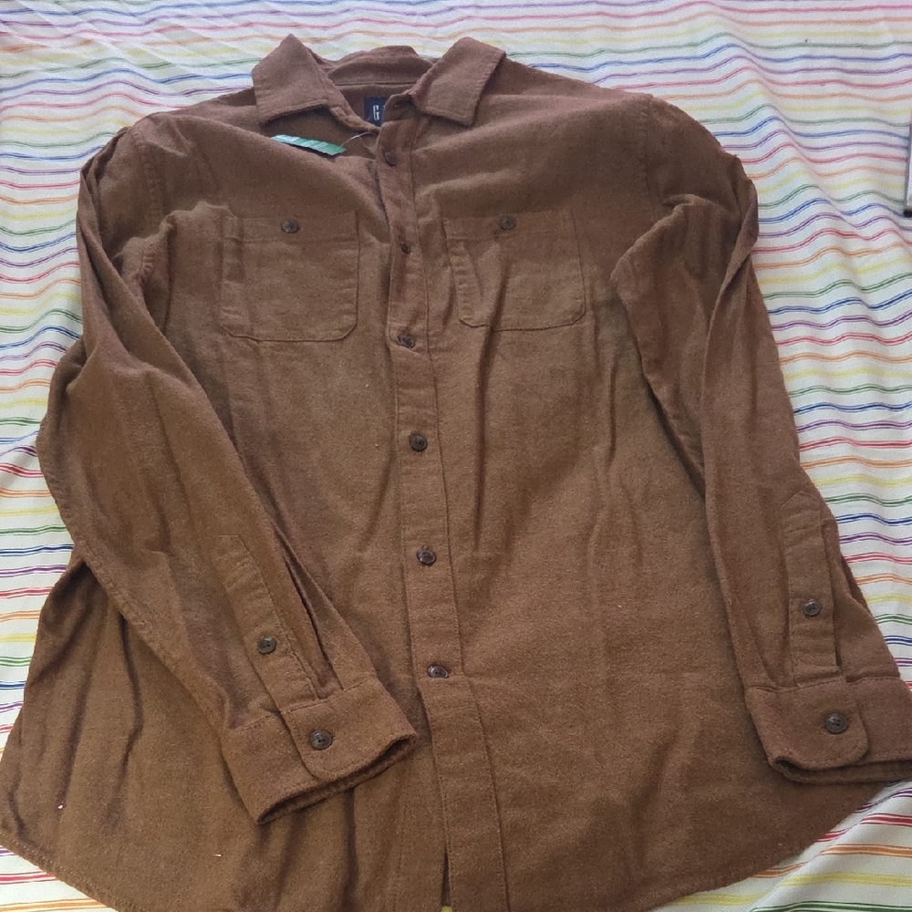GAP Men's Earthy Brown Shirt Jacket